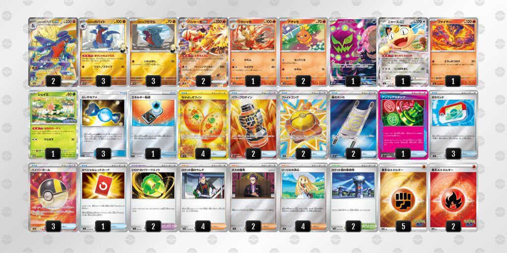 2位：シロナのガブリアスex・バシャーモex