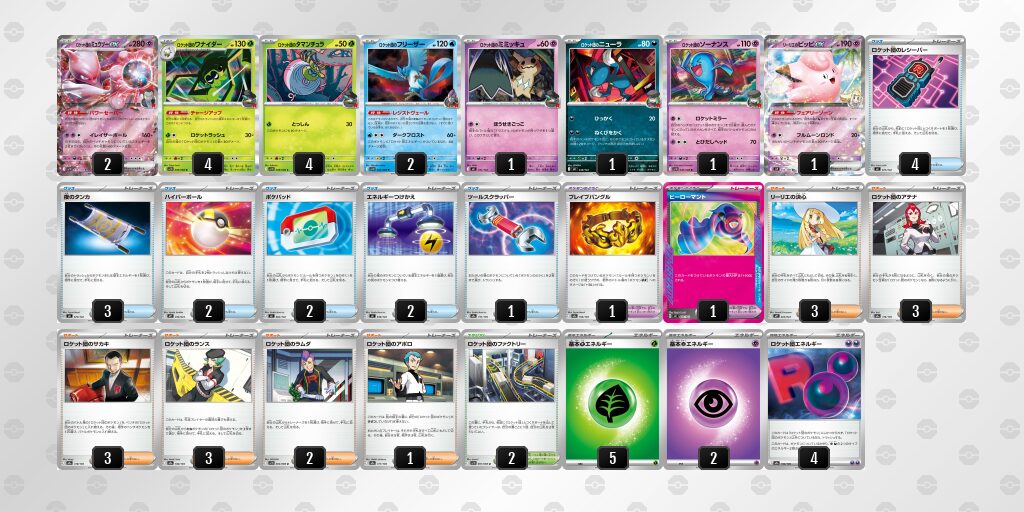 3位：ロケット団のミュウツーex