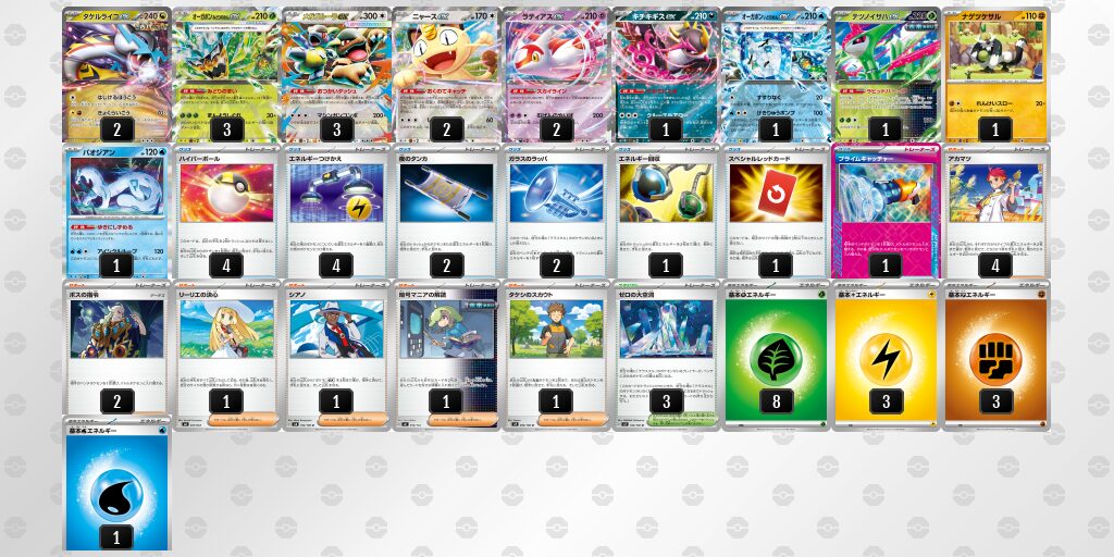 準優勝：タケルライコex