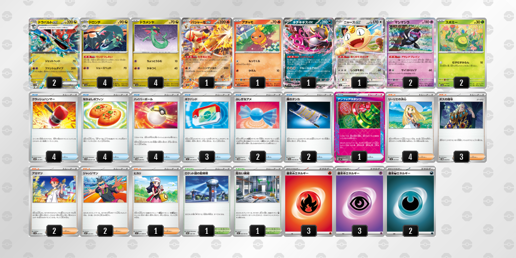 優勝:ドラパルトex(バシャーモ&クラハン)