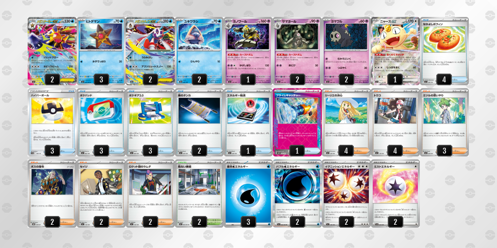 4位：メガスターミーex・メガユキメノコex（ボム型）